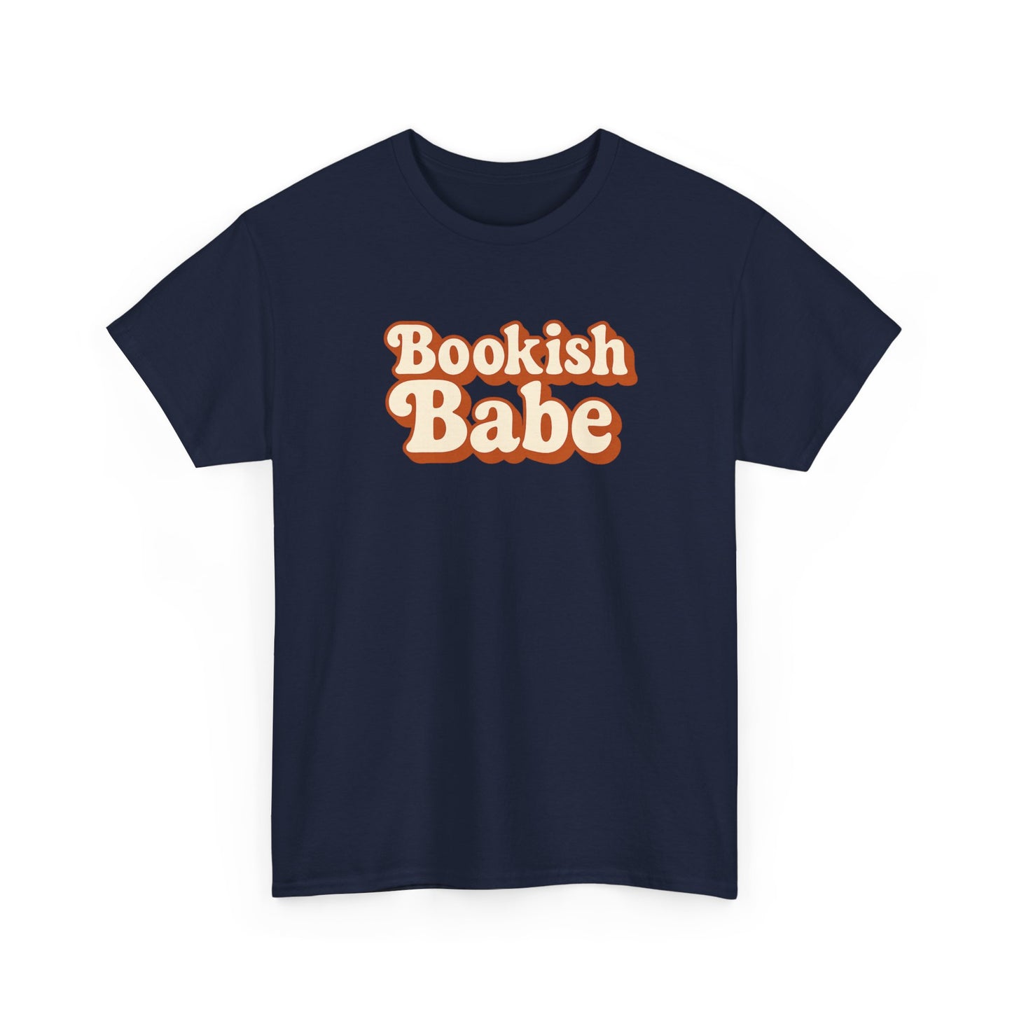 Bookish Babe T-Shirt — Retro Script Graphic Tee for Book Lovers