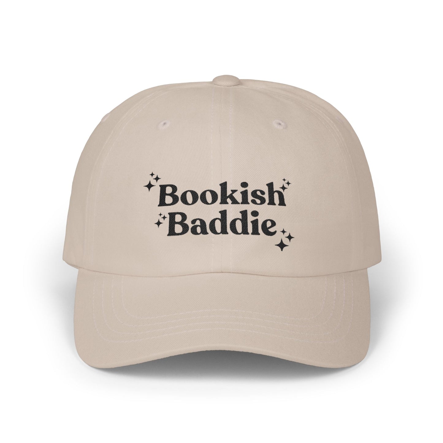 Bookish Baddie Embroidered Baseball Cap-Black Font