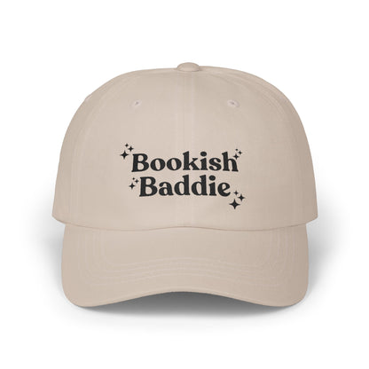 Bookish Baddie Embroidered Baseball Cap-Black Font