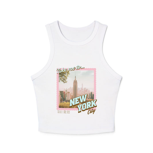 Take Me to New York Summer Racer Tank Top