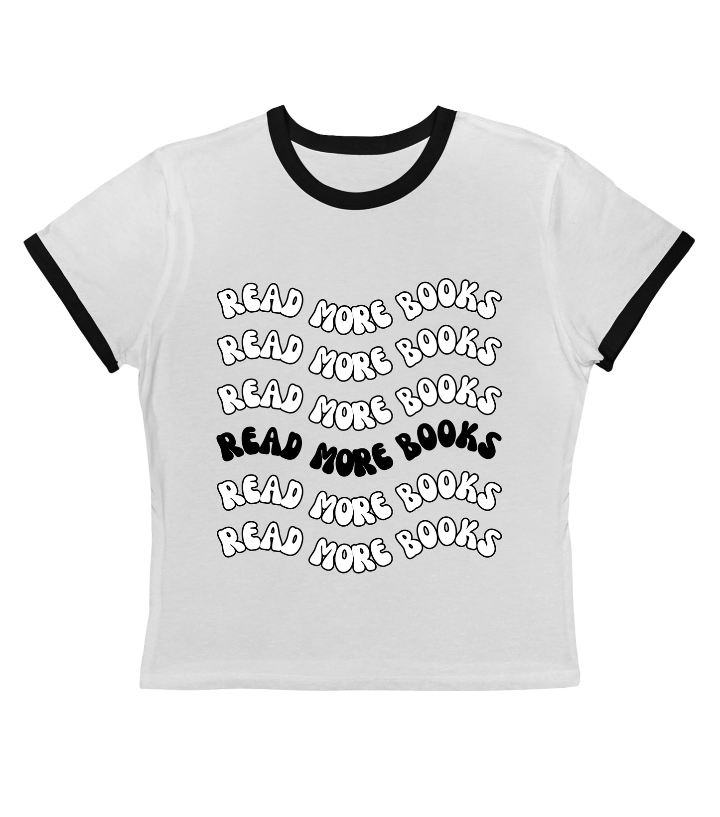 Read More Books Retro Ringer Tee-Black