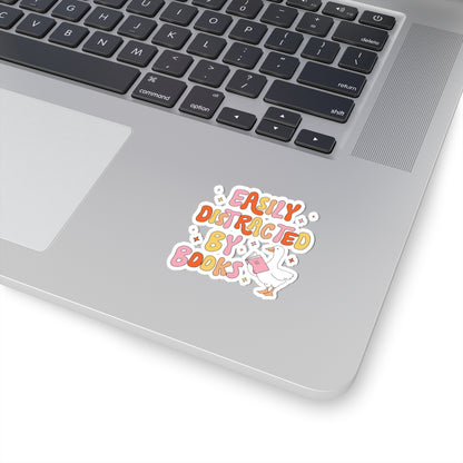 Easily Distracted by Books Sticker