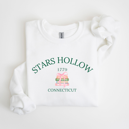 Stars Hollow Ribbon Bookstack Crewneck Sweatshirt -Cozy Gilmore Girls Apparel