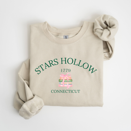 Stars Hollow Ribbon Bookstack Crewneck Sweatshirt -Cozy Gilmore Girls Apparel