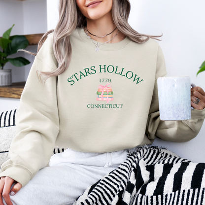 Stars Hollow Ribbon Bookstack Crewneck Sweatshirt -Cozy Gilmore Girls Apparel