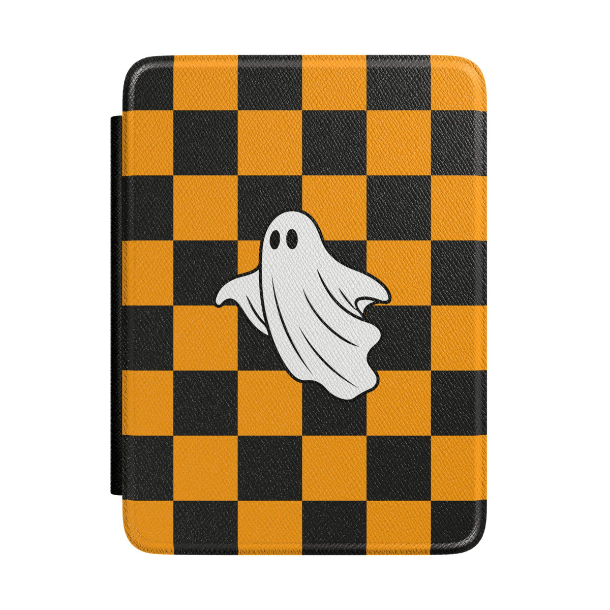 Ghostly Halloween Checkerboard Kindle Case