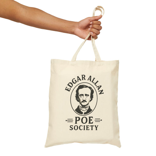 Edgar Allan Poe Society Cotton Canvas Tote Bag
