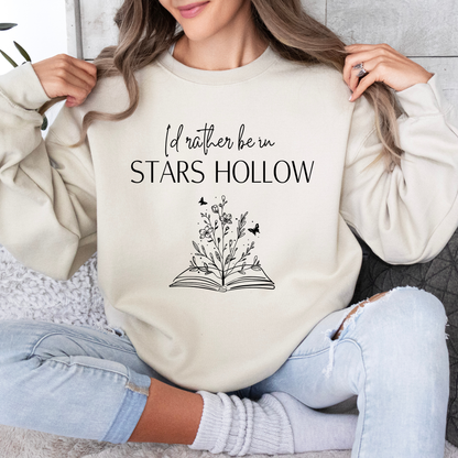 I’d Rather Be in Stars Hollow With Books-Gilmore Girls Crewneck Sweatshirt