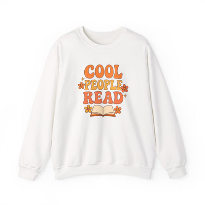 Cool People Read Sweatshirt – Retro Floral Book Lover Crewneck