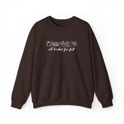 All Booked for Fall Embroidered Crewneck 🍂📚