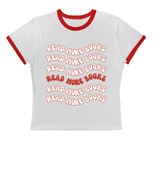 Read More Books Retro Ringer Tee-Red