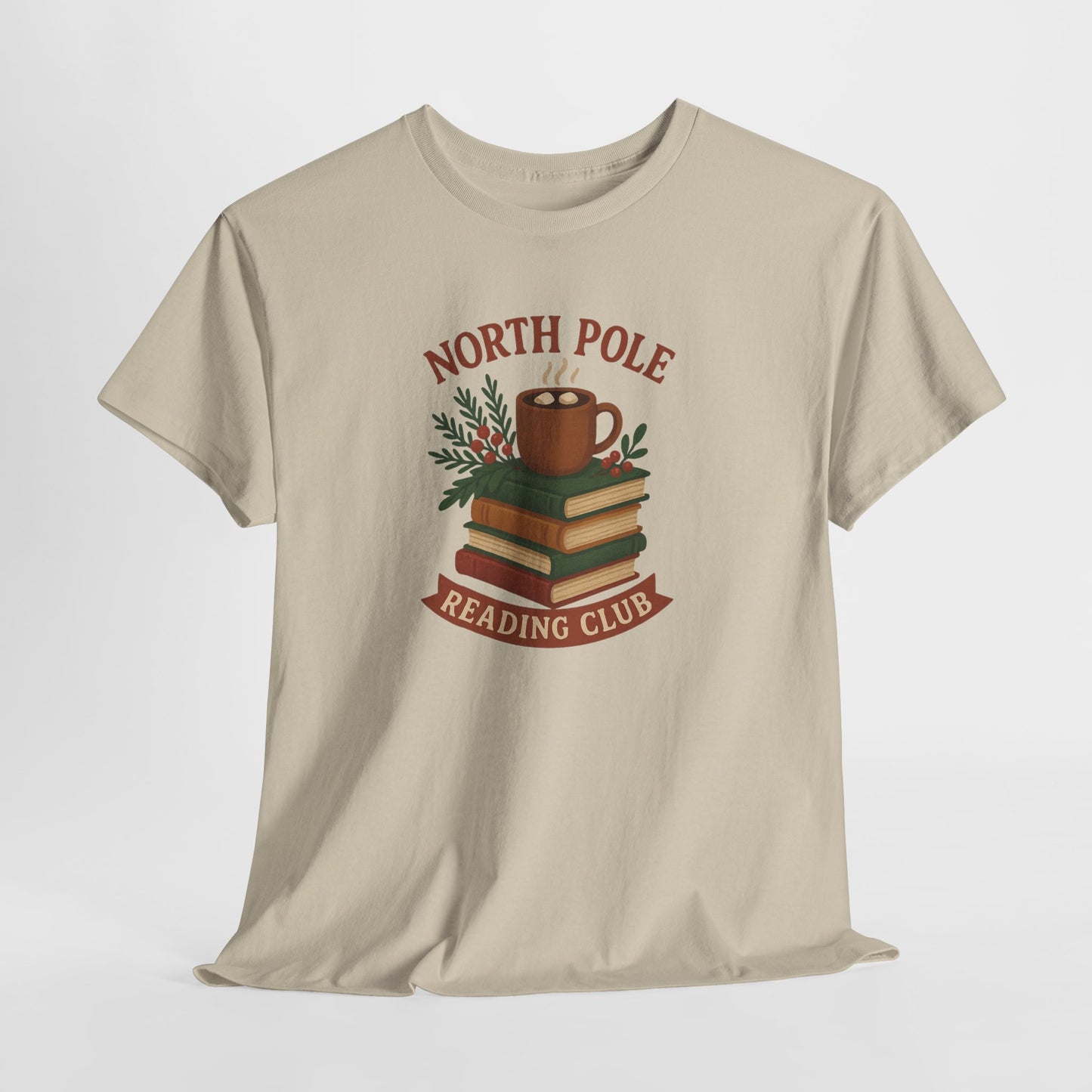 North Pole Reading Club T-Shirt — Cozy Holiday Book Lover Tee
