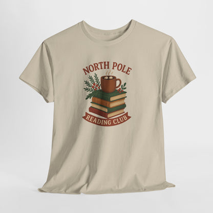 North Pole Reading Club T-Shirt — Cozy Holiday Book Lover Tee