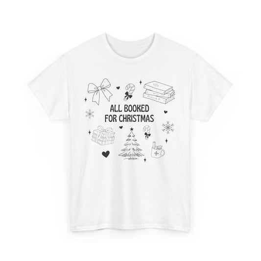Christmas Book Lover Tee - All Booked for Christmas