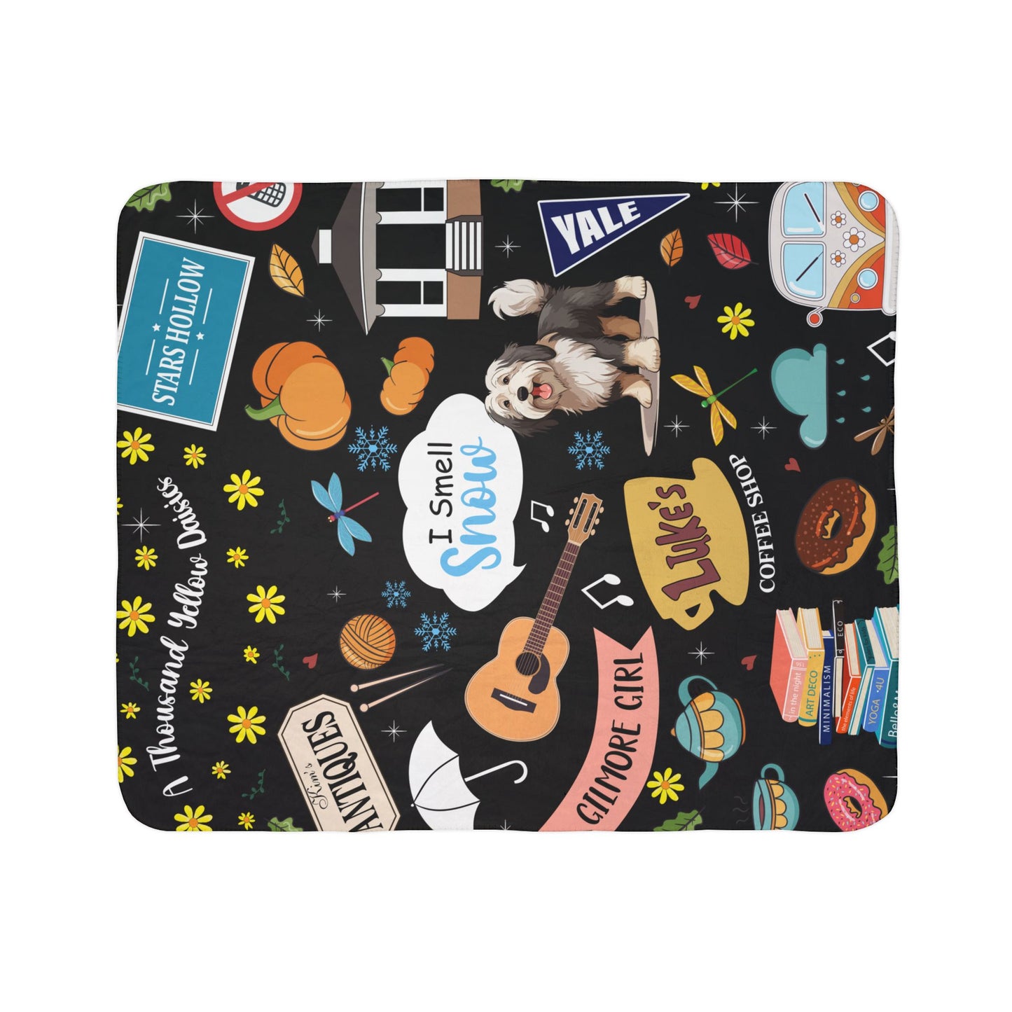 Everything Stars Hollow/Gilmore Girls Sherpa Fleece Blanket