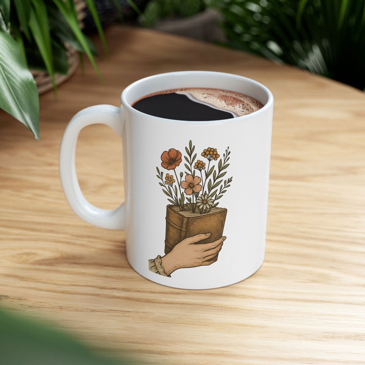 Blooming Book Mug - Floral Coffee Cup