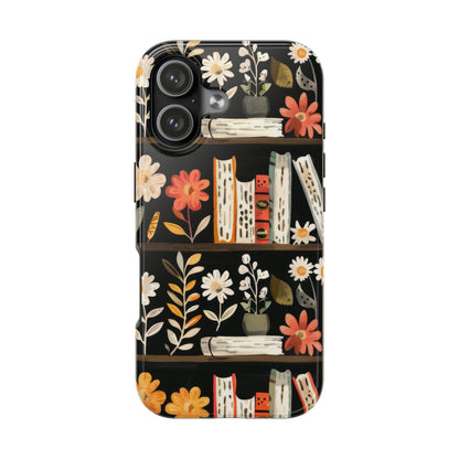 Cozy Bookshelf Bloom Phone Case