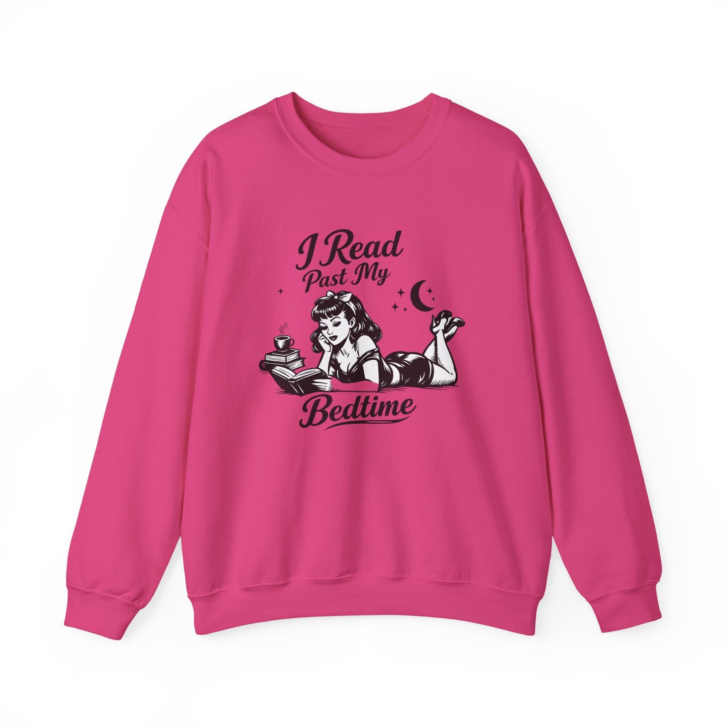 I Read Past My Bedtime Vintage Book Lover Sweatshirt-Bookish Crewneck