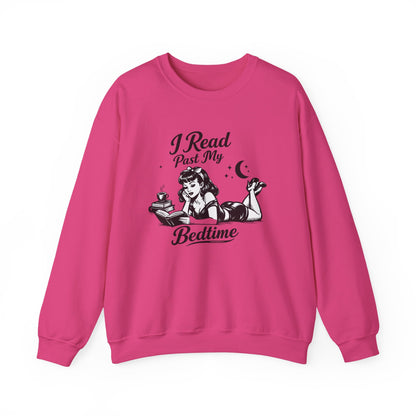 I Read Past My Bedtime Vintage Book Lover Sweatshirt-Bookish Crewneck