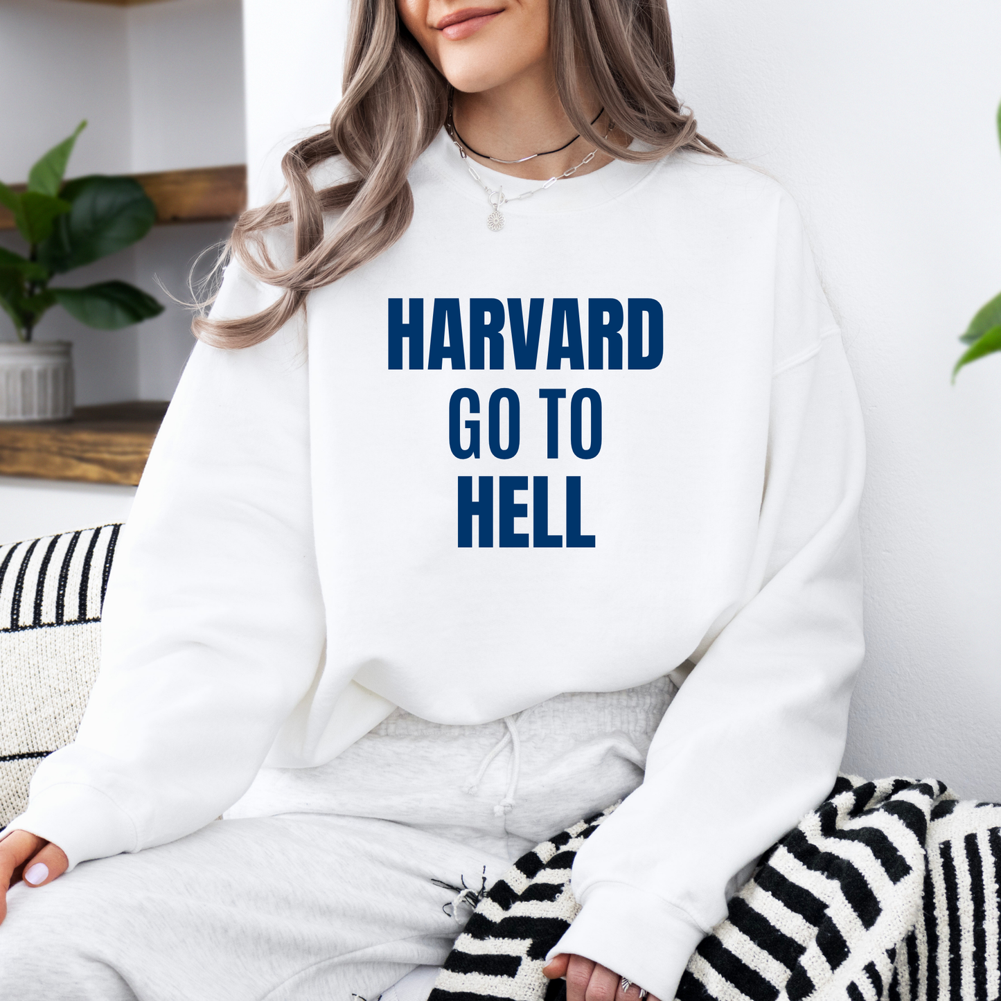 Harvard Go to Hell Crewneck Sweatshirt-Gilmore Girls Emily Gilmore