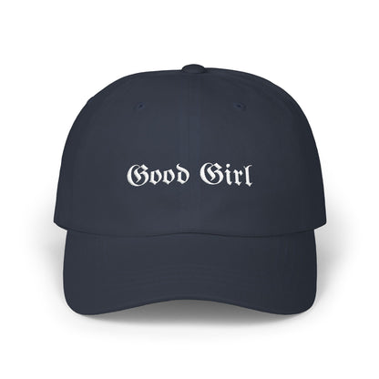 Good Girl Embroidered Hat-White