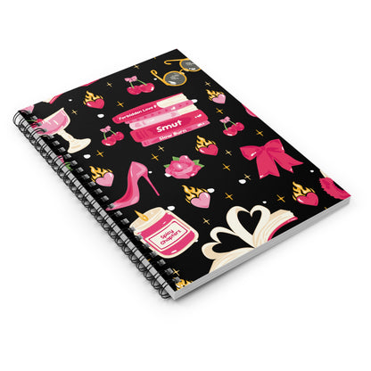 Spicy Chapters Bookish Spiral Notebook-Black