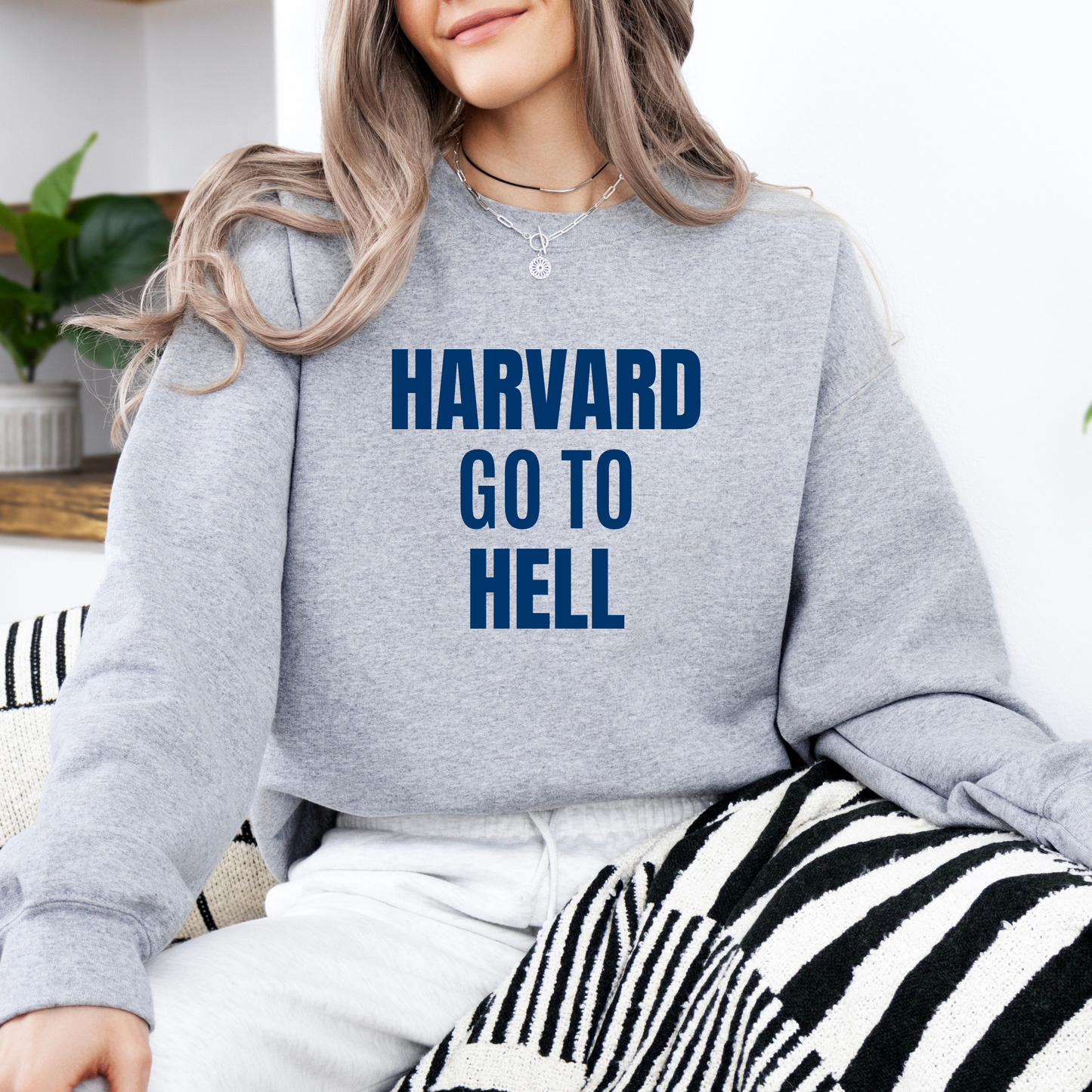 Harvard Go to Hell Crewneck Sweatshirt-Gilmore Girls Emily Gilmore