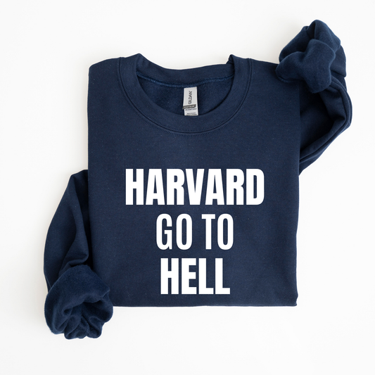 Harvard Go to Hell Crewneck Sweatshirt-Gilmore Girls Apparel