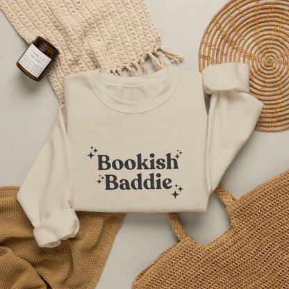 Bookish Baddie Embroidered Crewneck Sweatshirt