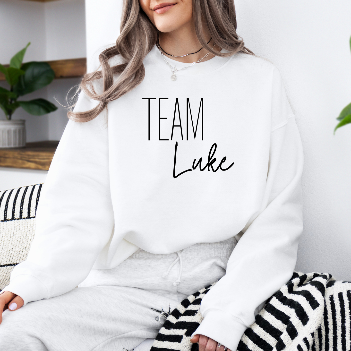 Team Luke Crewneck Sweatshirt-Cozy Gilmore Girls Apparel
