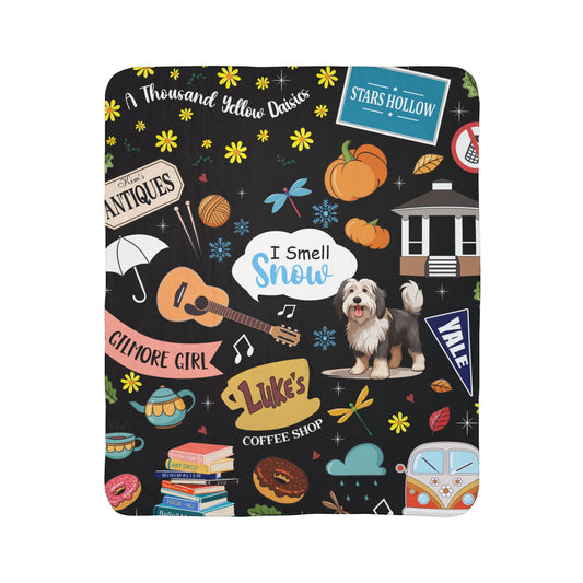 Everything Stars Hollow/Gilmore Girls Sherpa Fleece Blanket
