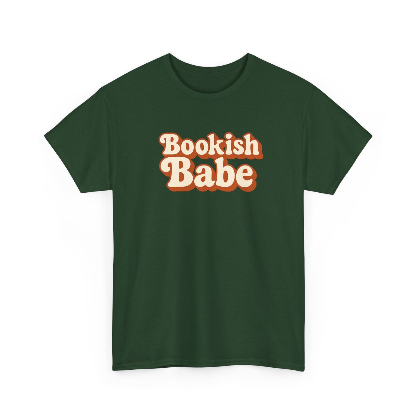 Bookish Babe T-Shirt — Retro Script Graphic Tee for Book Lovers