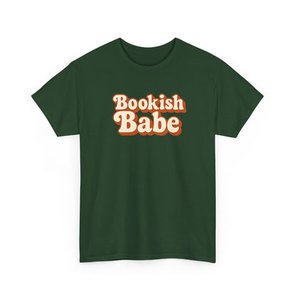 Bookish Babe T-Shirt — Retro Script Graphic Tee for Book Lovers