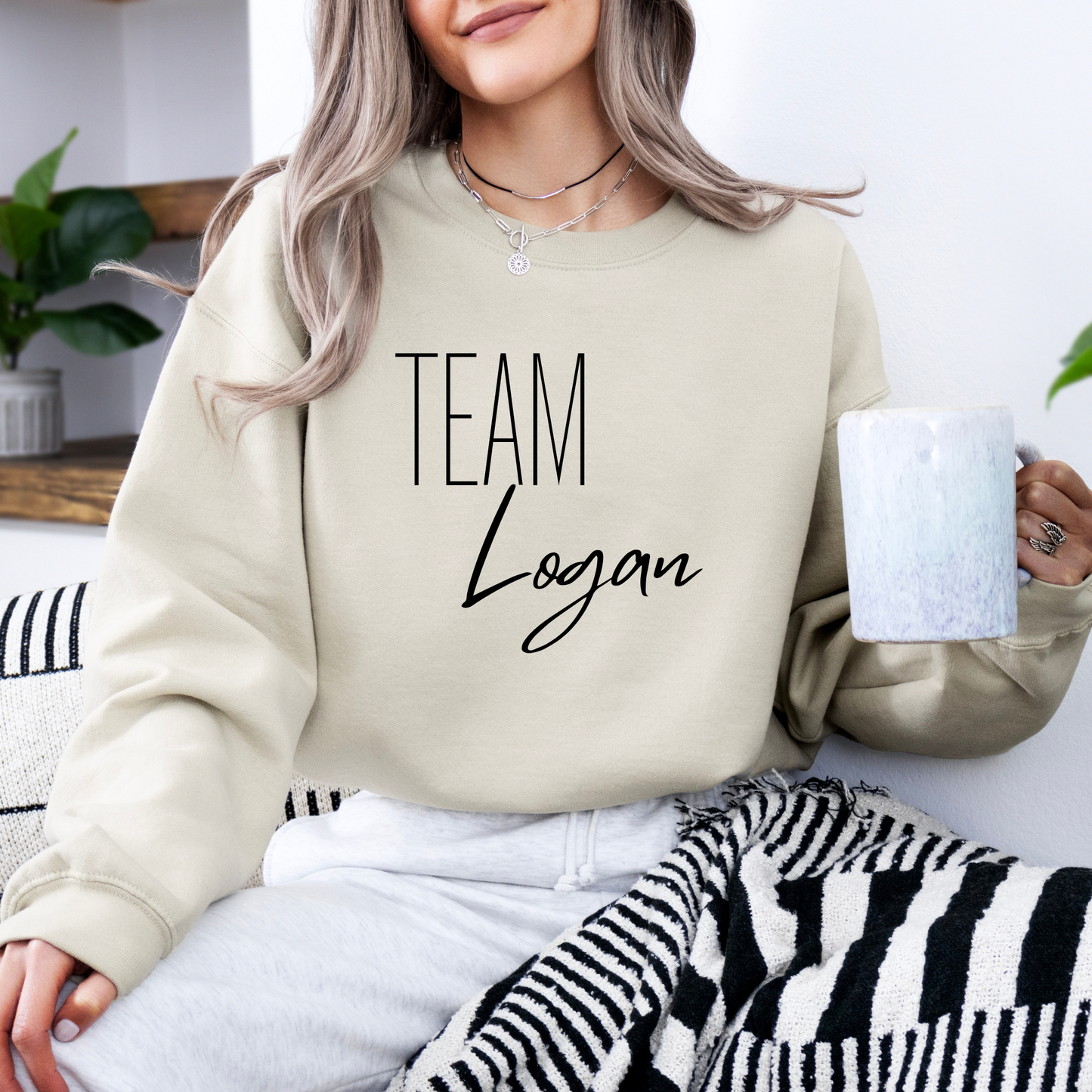 Team Logan Crewneck Sweatshirt-Cozy Gilmore Girls Apparel