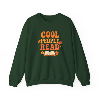 Cool People Read Sweatshirt – Retro Floral Book Lover Crewneck