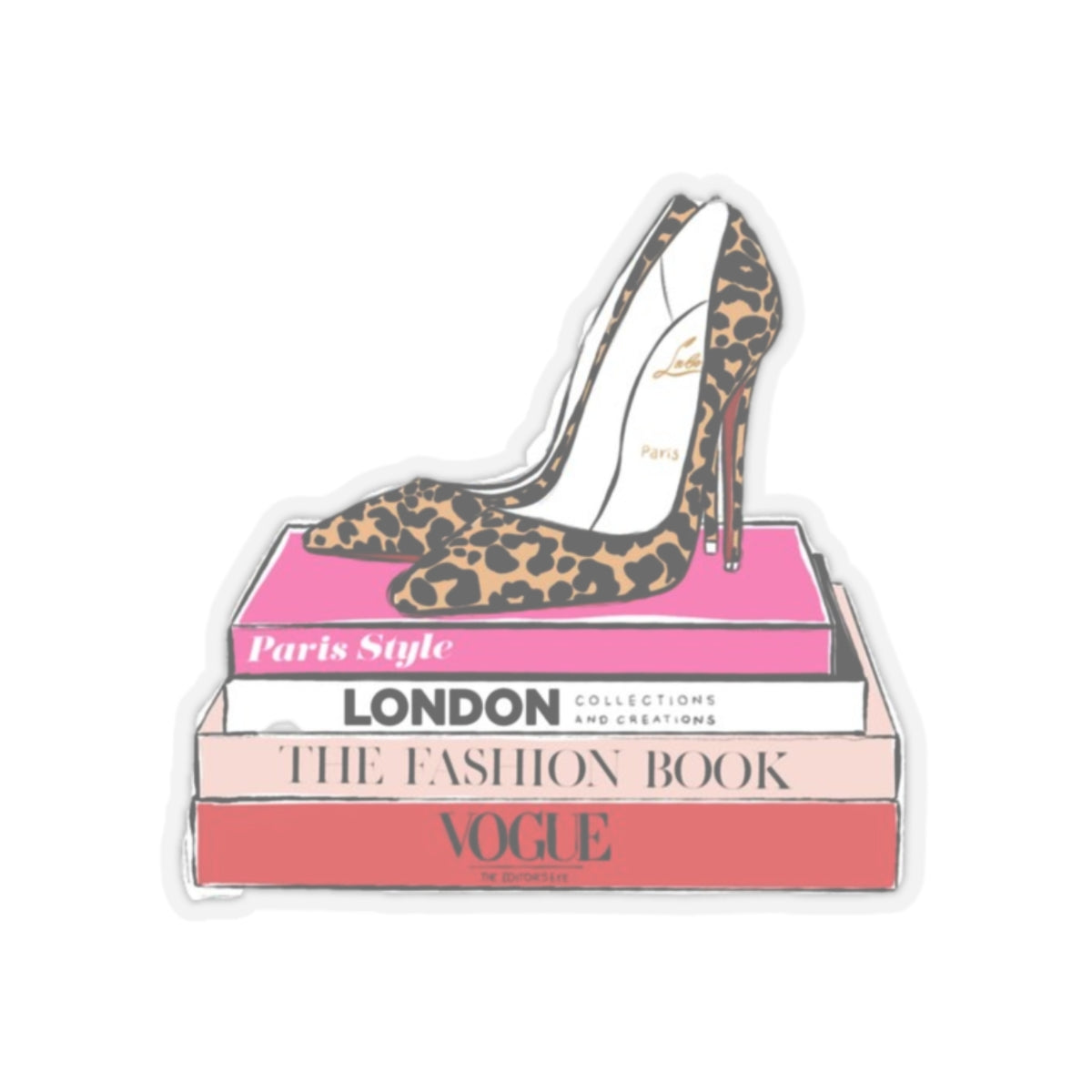 Book Stack & Heels Sticker