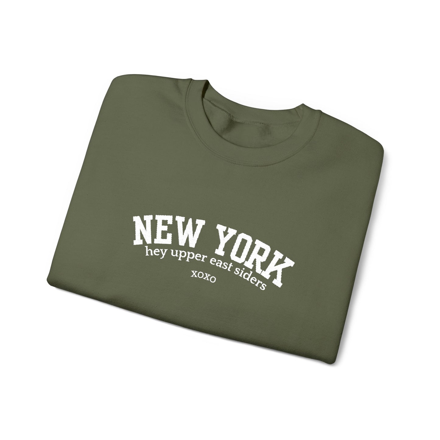 New York Upper East Side Embroidered Crewneck Sweatshirt