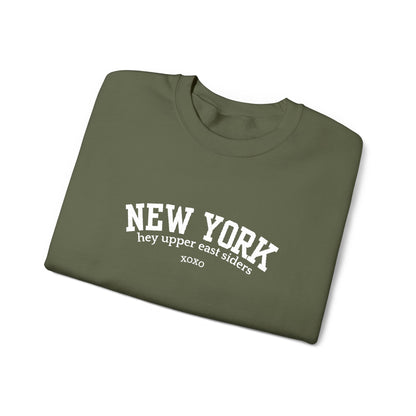 New York Upper East Side Embroidered Crewneck Sweatshirt