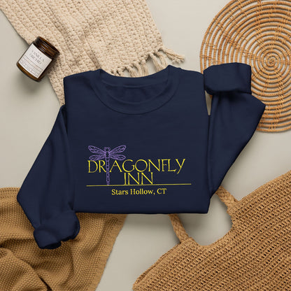 Dragonfly Inn Embroidered Crewneck Sweatshirt-Gilmore Girls Stars Hollow