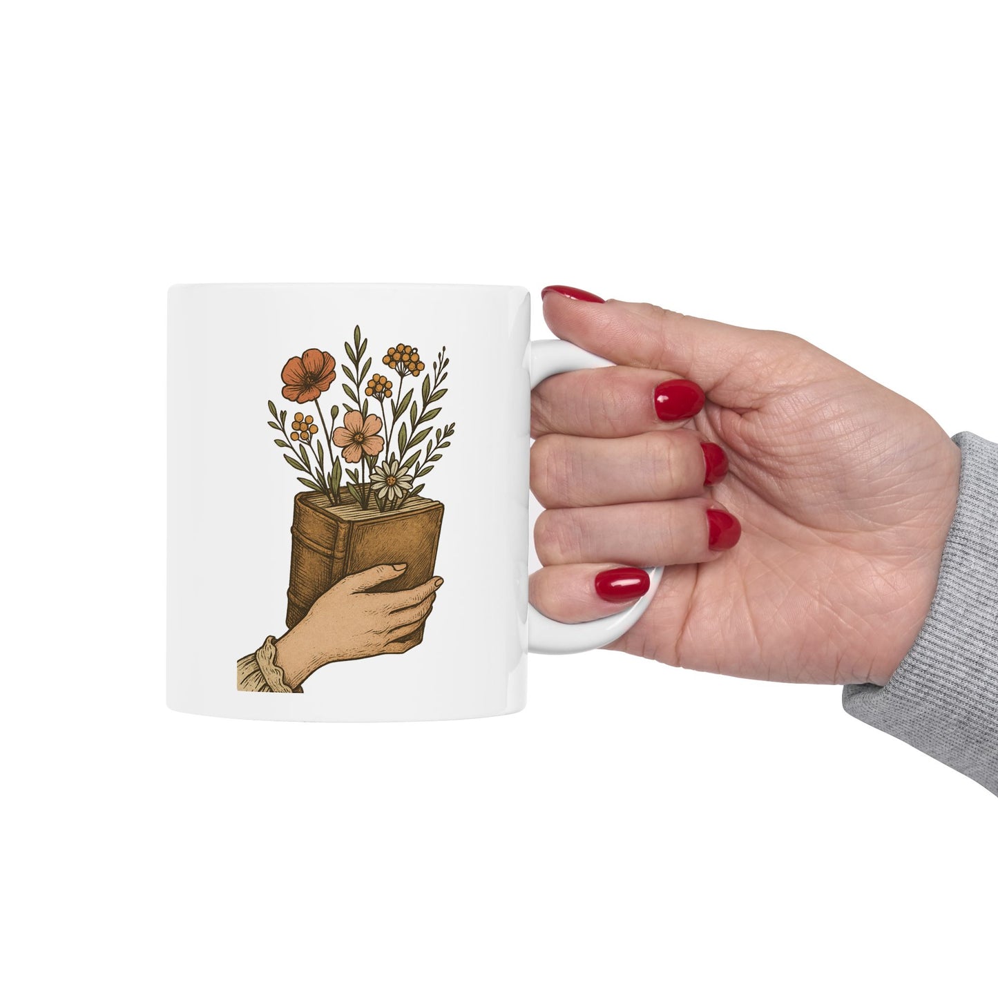 Blooming Book Mug - Floral Coffee Cup