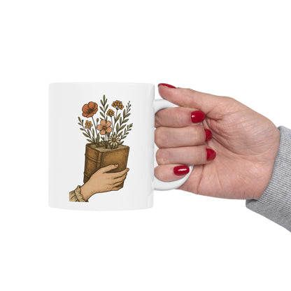 Blooming Book Mug - Floral Coffee Cup
