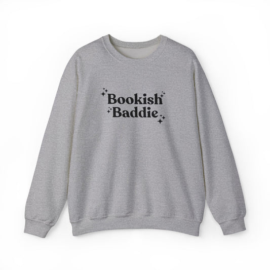 Bookish Baddie Embroidered Crewneck Sweatshirt