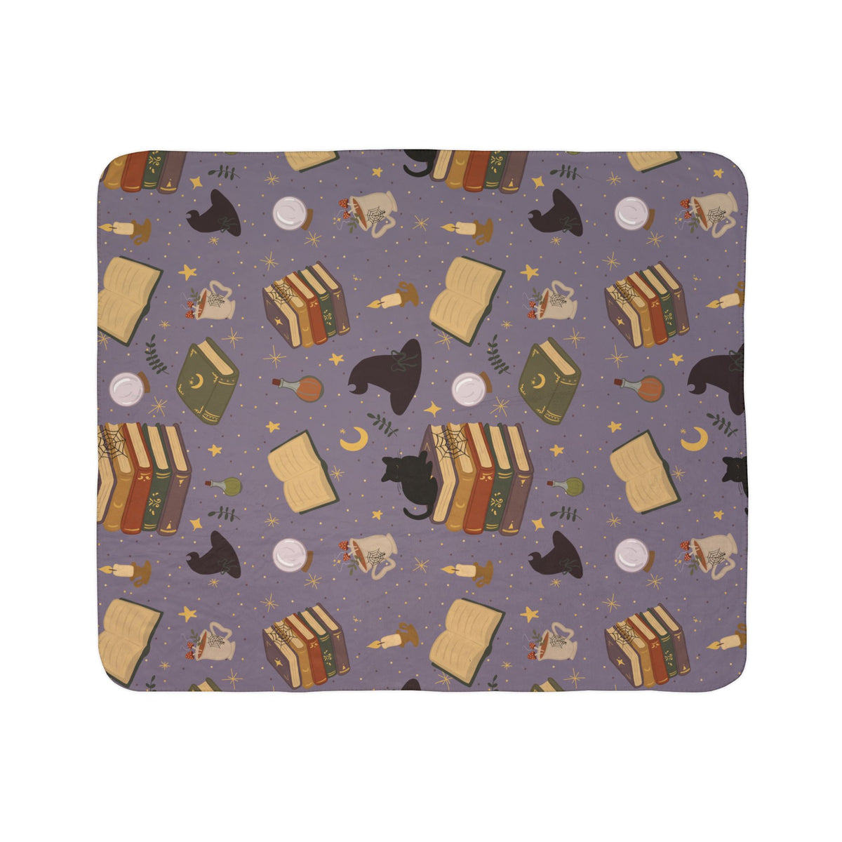 Witchy Book Lover Sherpa Fleece Blanket