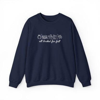 All Booked for Fall Embroidered Crewneck 🍂📚