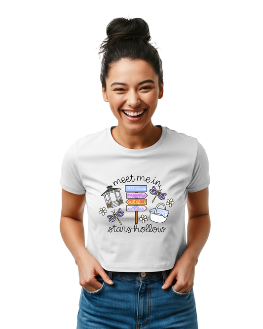 Meet Me in Stars Hollow Summer Cropped Tee