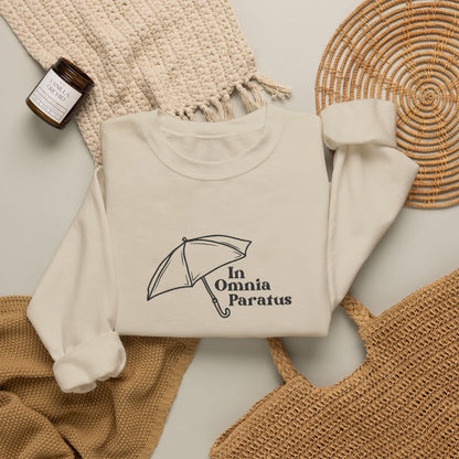 In Omnia Paratus Embroidered Crewneck Sweatshirt-Gilmore Girls