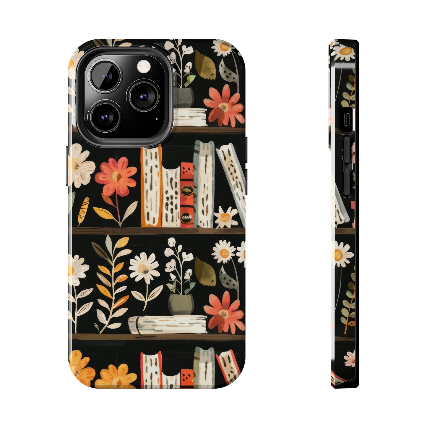 Cozy Bookshelf Bloom Phone Case