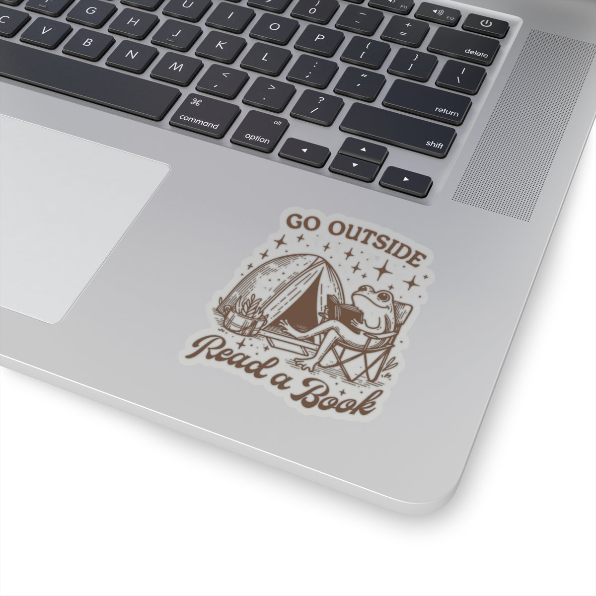 Go Outside, Read a Book Camping Sticker