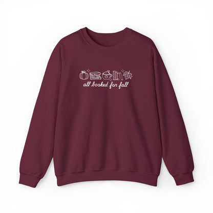 All Booked for Fall Embroidered Crewneck 🍂📚