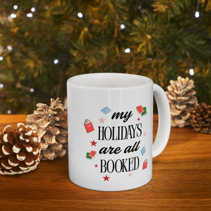 Ceramic Starry Book Lover Mug-My holidays are Booked